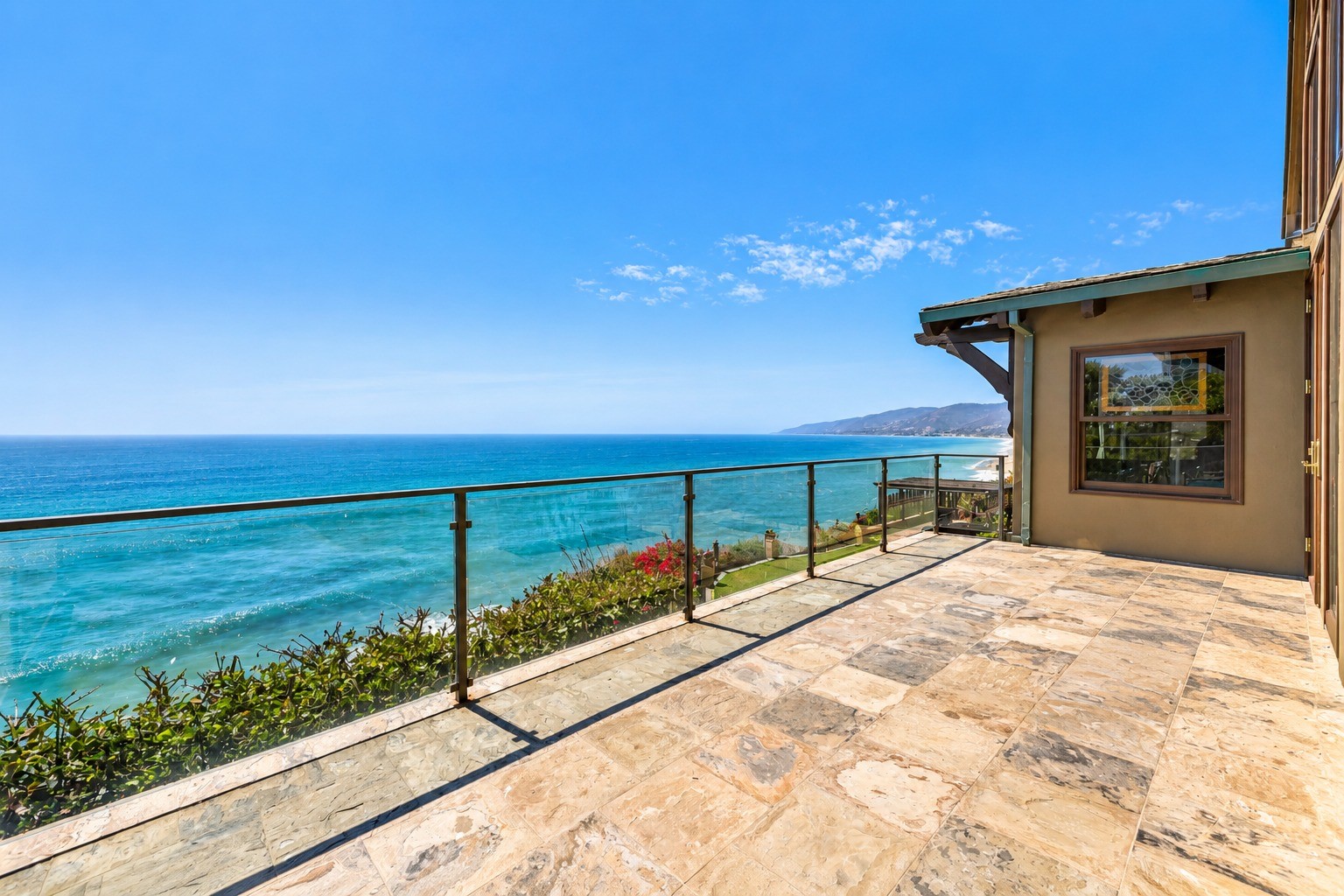 Terrace overlooking the Pacific Ocean